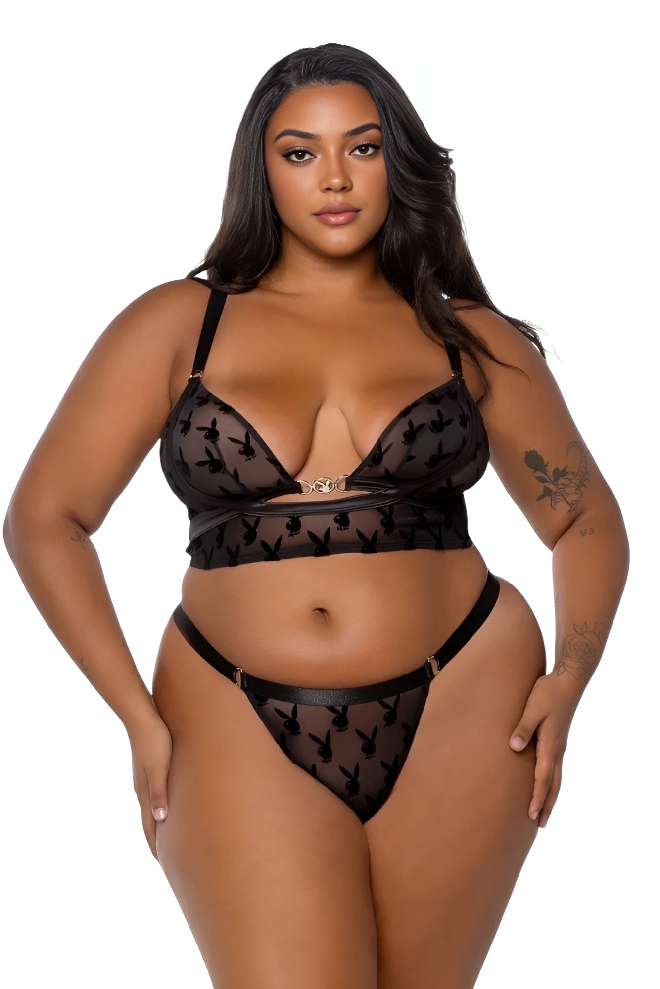 Playboy Bunny Charm Bralette 2pc Set