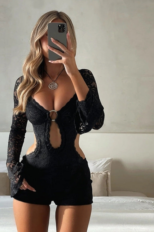 Amanda -Long Sleeved Romper