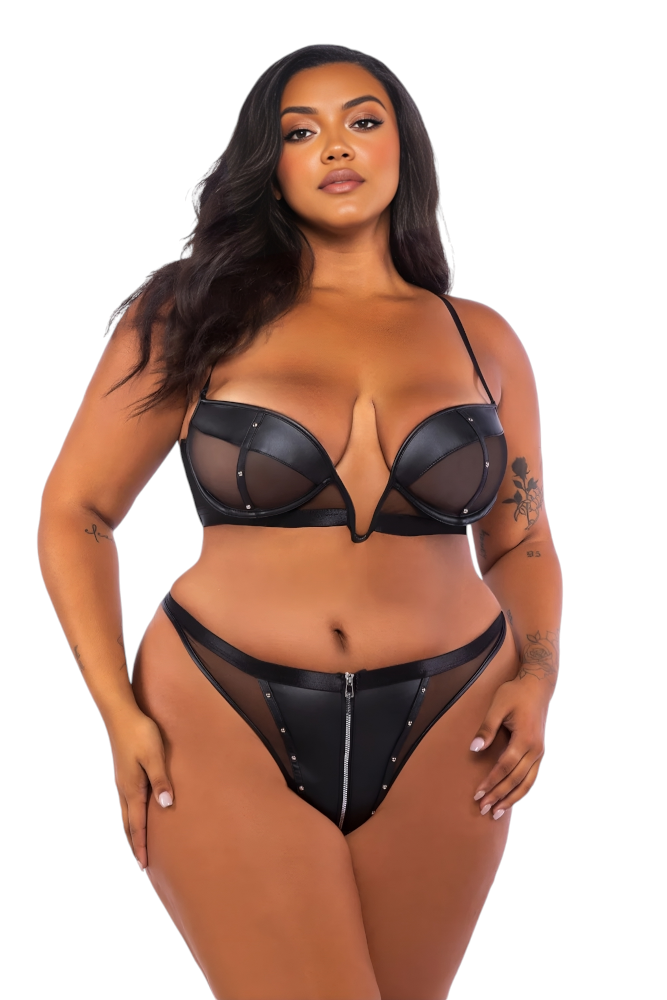 Lust & Leather 2-Piece Short Set