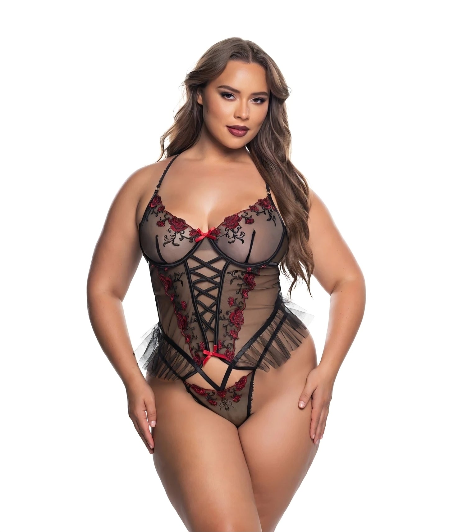 Blossom Beauty Peplum Teddy