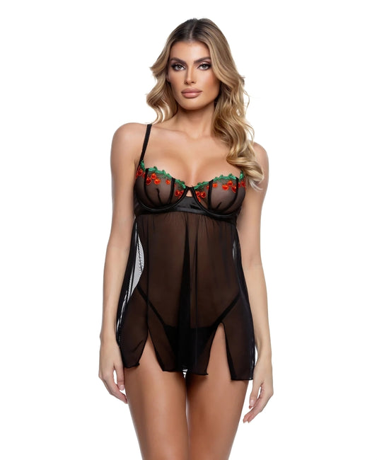 Cherry Delight Babydoll 2pc Set